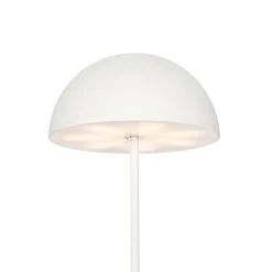 Lampadaire d'extérieur blanc rechargeable à intensité variable 3 niveaux - Keira