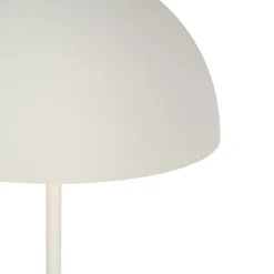 Lampadaire d'extérieur blanc rechargeable à intensité variable 3 niveaux - Keira