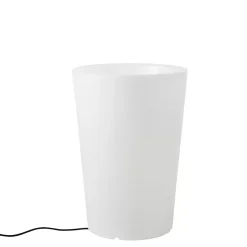 Lampadaire d'extérieur blanc 60 cm pot de fleurs IP44 - Verano