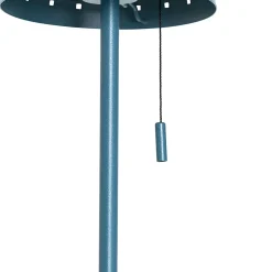 Lampadaire d'extérieur bleu avec LED à 3 niveaux de luminosité sur solaire - Ferre