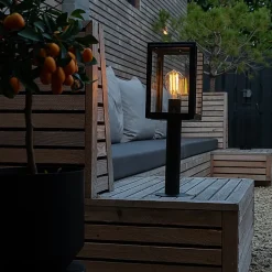 Lampadaire d'extérieur gris 50 cm IP44 - Sutton