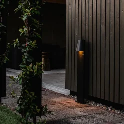 Lampadaire d'extérieur industriel noir IP44 - Femke