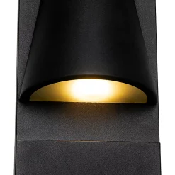 Lampadaire d'extérieur industriel noir IP44 - Femke