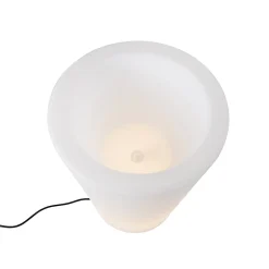 Lampadaire d'extérieur intelligent avec jardinière blanc IP65 avec LED Wifi A60 - Verano