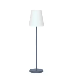 Lampadaire d'extérieur LED solaire et rechargeable RGB Lola slim blanc H.120cm IP65 Newgarden