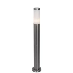 Lampadaire d'extérieur moderne en acier avec opale 80 cm IP44 - Rox