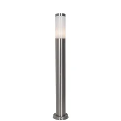 Lampadaire d'extérieur moderne en acier avec opale 80 cm IP44 - Rox
