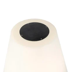 Lampadaire d'extérieur moderne noir IP44 avec LED solaire - Virginia