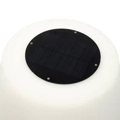 Lampadaire d'extérieur moderne noir IP44 avec LED solaire - Virginia