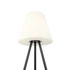 Lampadaire d'extérieur moderne noir IP44 avec LED solaire - Virginia