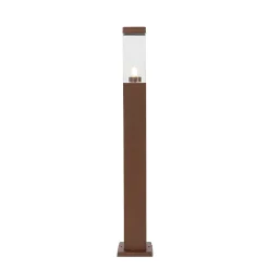 Lampadaire d'extérieur moderne brun rouille 80 cm - Malios