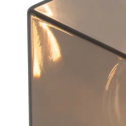 Lampadaire d'extérieur noir 70 cm IP44 avec verre fumé - Danemark