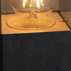 Lampadaire d'extérieur noir 70 cm IP44 avec verre fumé - Danemark