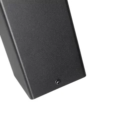 Lampadaire d'extérieur noir 70 cm IP44 avec verre fumé - Danemark