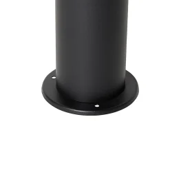 Lampadaire d'extérieur noir avec abat-jour fumé 50 cm - Odense