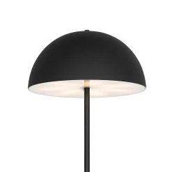 Lampadaire d'extérieur noir rechargeable à 3 niveaux de luminosité - Keira
