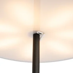 Lampadaire d'extérieur noir rechargeable à 3 niveaux de luminosité - Keira
