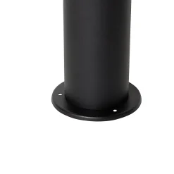 Lampadaire d'extérieur noir avec abat-jour fumé 30 cm IP44 - Odense