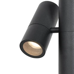 Lampadaire d'extérieur noir 50 cm 2 lumières orientables - Duo