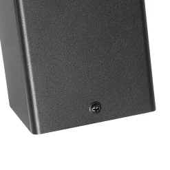 Lampadaire d'extérieur noir 50 cm IP44 avec verre fumé - Danemark