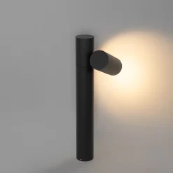 Lampadaire d'extérieur noir 50 cm réglable - Duo