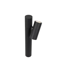 Lampadaire d'extérieur noir 50 cm réglable - Duo