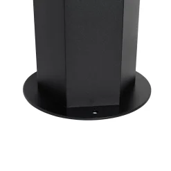 Lampadaire d'extérieur noir avec abat-jour fumé hexagonal 70 cm - Denmark