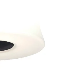 Lampadaire d'extérieur noir avec abat-jour blanc IP65 25 cm - Virginia