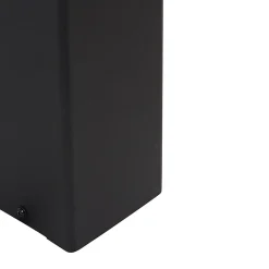 Lampadaire d'extérieur noir avec abat-jour blanc opale 50 cm - Denmark