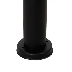 Lampadaire d'extérieur noir avec globe transparent 50 cm IP44 - Sfera