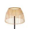 Lampadaire d'extérieur rustique noir avec bambou avec LED - Kaiser