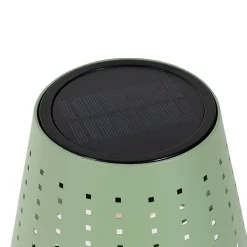 Lampadaire d'extérieur vert avec LED à intensité variable 3 niveaux sur énergie solaire - Ferre