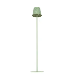 Lampadaire d'extérieur vert avec LED à intensité variable 3 niveaux sur énergie solaire - Ferre