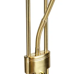 Lampadaire doré avec lampe de lecture avec LED et variateur - Diva 2