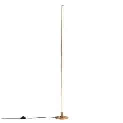 Lampadaire doré design LED minimaliste variateur intégré 150 cm - Sloane