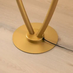 Lampadaire doré deux arcs ultra design LED dimmable - Moa