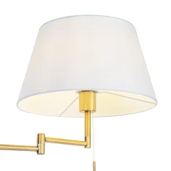 Lampadaire en bronze avec abat-jour blanc et bras réglable - Ladas Deluxe