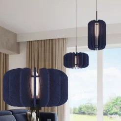 Lampadaire en feutre/acier 1 lampes 45x45x134cm Sollux