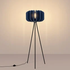 Lampadaire en feutre/acier 1 lampes 45x45x134cm Sollux
