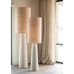 Lampadaire en jute et fibre de verre (35x35x140 cm - Beige foncé)
