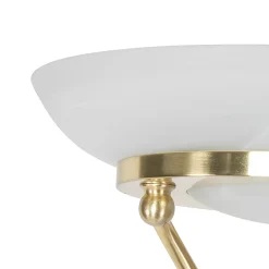 Lampadaire en laiton avec lampe de lecture avec LED et variateur - Empoli