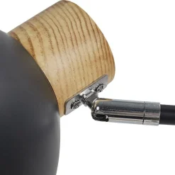 Lampadaire en métal noir 145 cm