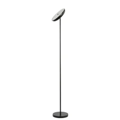 Lampadaire en métal noir mat LED intégrée 2500lm dimmable 35W ⌀30xH.181cm, Goodhome Songor
