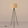 Lampadaire en tissu/PVC/acier 1 lampes 40x40x135cm Sollux