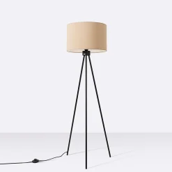 Lampadaire en tissu/PVC/acier 1 lampes 40x40x135cm Sollux