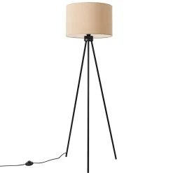 Lampadaire en tissu/PVC/acier 1 lampes 40x40x135cm Sollux