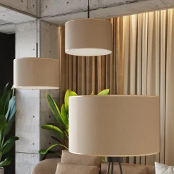 Lampadaire en tissu/PVC/acier 1 lampes 40x40x135cm Sollux