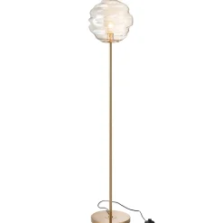 Lampadaire en Verre "Ruche" 156cm Cognac Clair