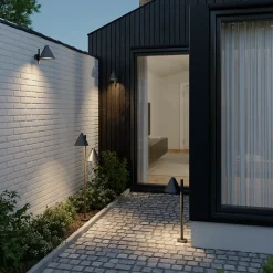 Lampadaire Eriksson taille M LED intégrée 1200lm 17W IP44 GoodHome noir