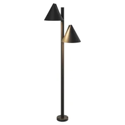 Lampadaire Eriksson taille M LED intégrée 1200lm 17W IP44 GoodHome noir